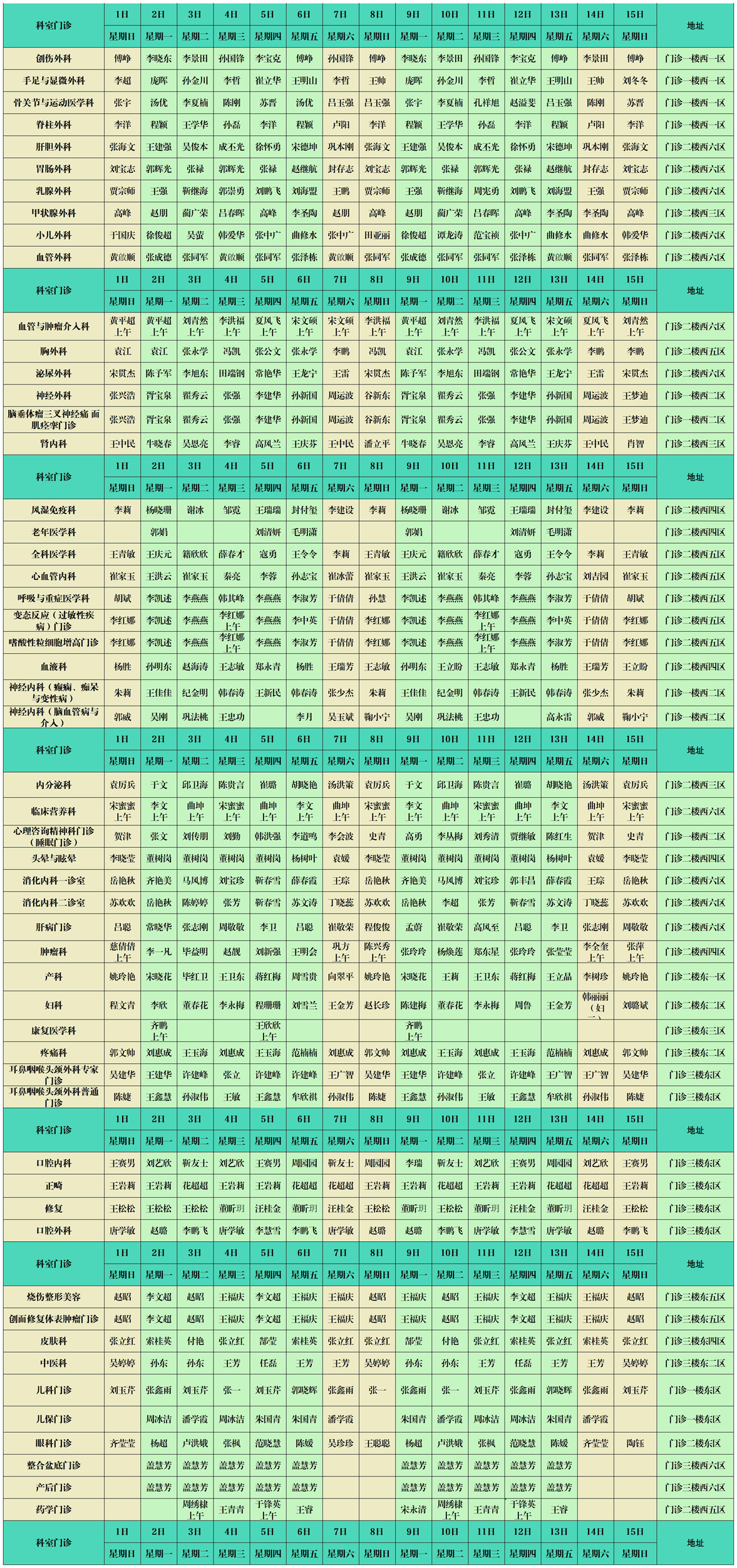 濱州市人民醫(yī)院西院區(qū)門診出診排班6.1-6.30_Sheet1 (2).jpg 濱州市人民醫(yī)院西院區(qū)門診出診排班6.1-6.30_Sheet1 (2).jpg